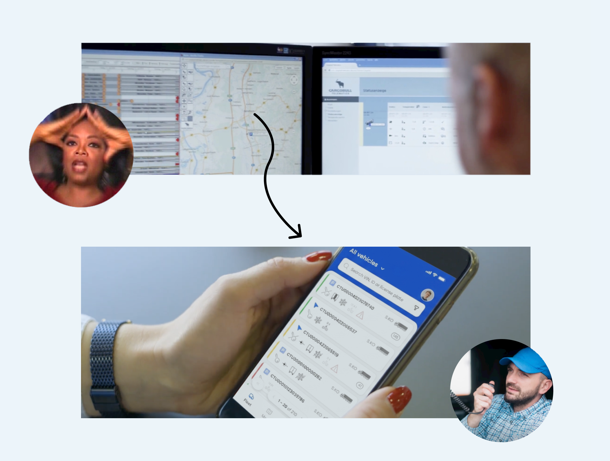 Real-world user alongside business achievements